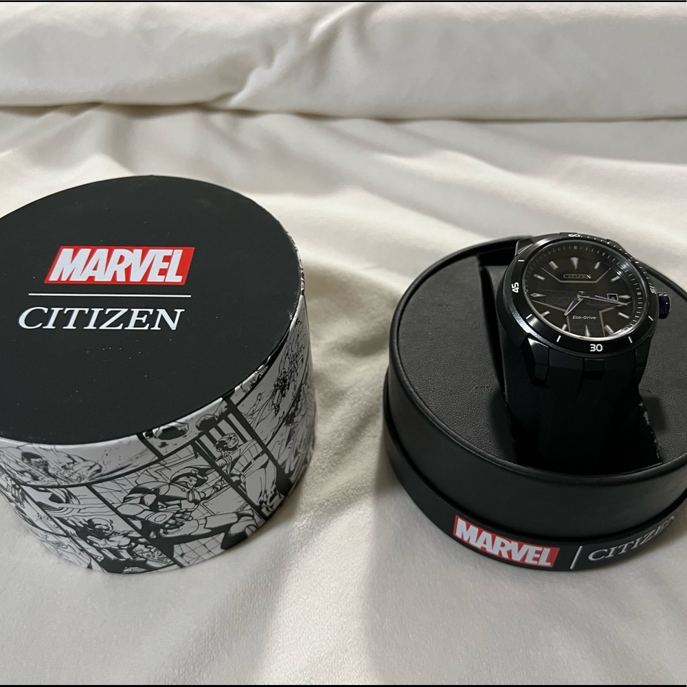 Excellent Condition Citizen Special Edition Marvel Black Panther Watch